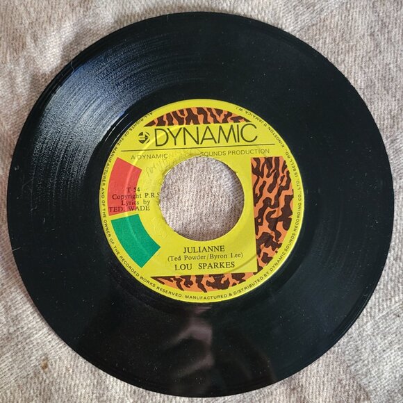 Lou Sparkes The Wonderland Of Love / Julianne 45 Vinyl Record Jamaica *RARE*🇯🇲 - Picture 2 of 2